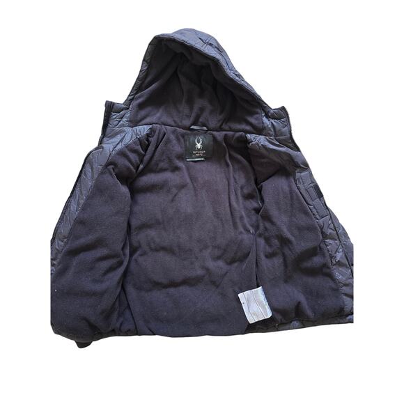 Spyder Nexus Puffer Hooded Nylon‎ Black Jacket Boy's Size Medium (10-12) - Picture 4 of 8